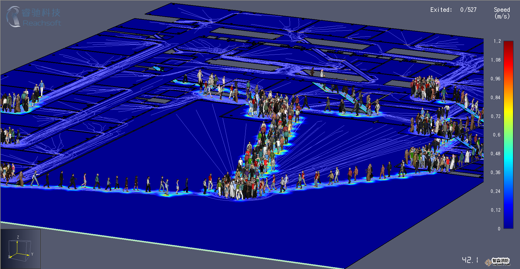 昆明消防安全評估昆明人員疏散能力模擬分析軟件Pathfinder11