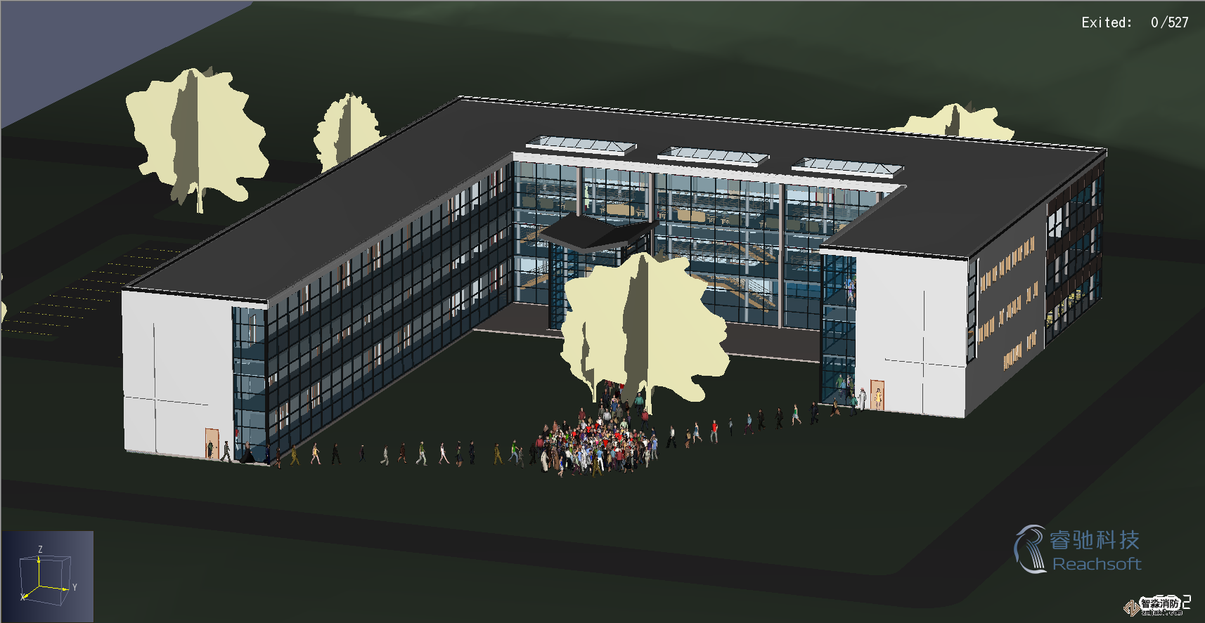 昆明消防安全評估昆明人員疏散能力模擬分析軟件Pathfinder9